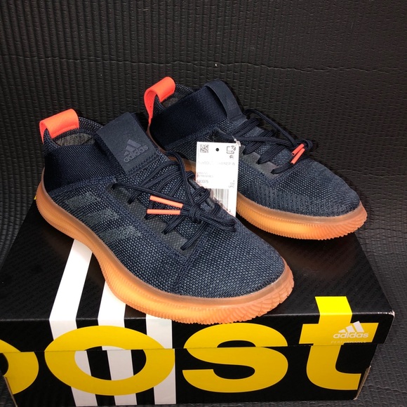 Adidas PureBoost Blue & Orange Women Size 5.5 - Picture 2 of 6